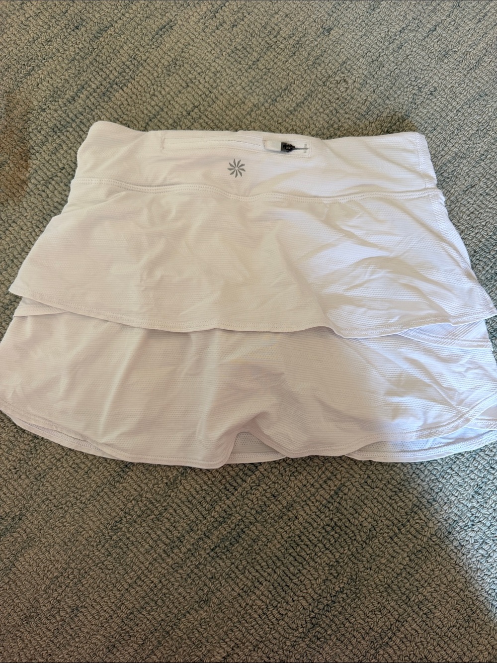ATHLETA- White Athletic Skort with Built-In Shorts